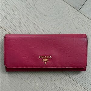Prada Fuchsia Leather Wallet